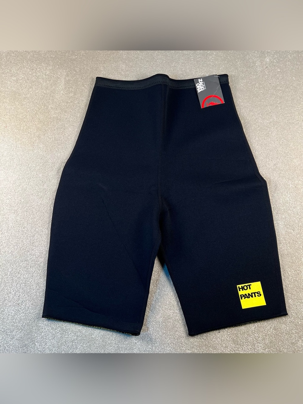 Hot Pants Black NWT Compression Sweat Shorts High Waist Neoprene Zaggora Large